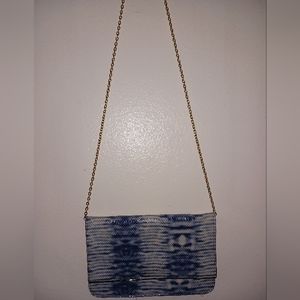 TyeDye Blue Clutch Purse